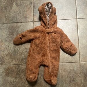 Carter's Brown Fleece Bear Footie